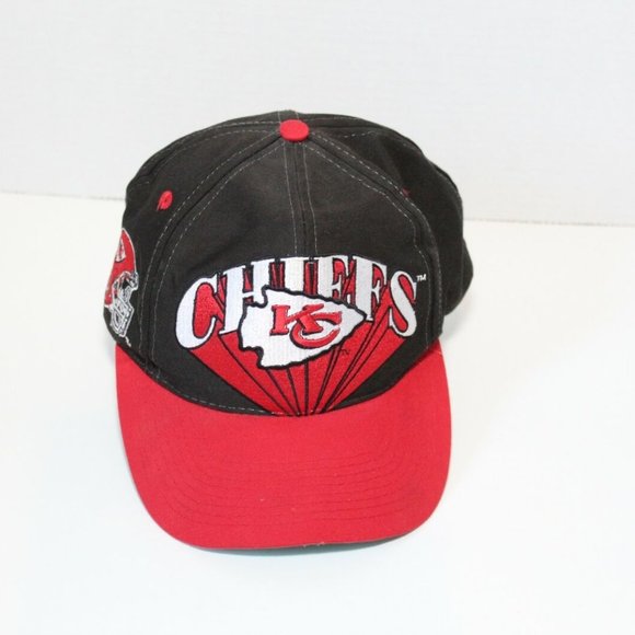 LOGO 7 Other - Rare Logo 7 KC Kansas City Chiefs Snapback Hat Black Red Size OS H12179
